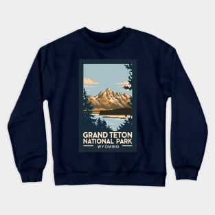 A Vintage Travel Art of the Grand Teton National Park - Wyoming - US Crewneck Sweatshirt